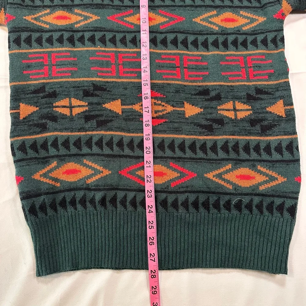 Vintage 1980s Meister Southwest Wool Blend Geometric Sweater - L - Picture 5 of 6